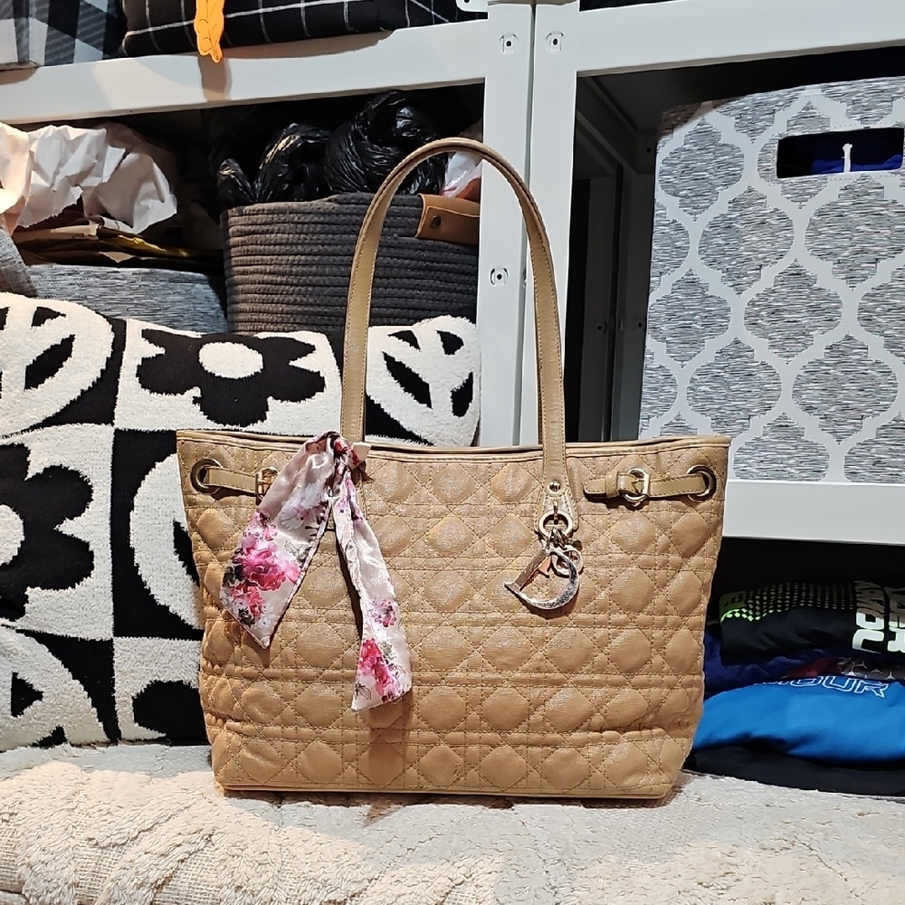 Dior Tan Tote Bag with Timeless Elegance